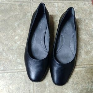 Black flats, never worn